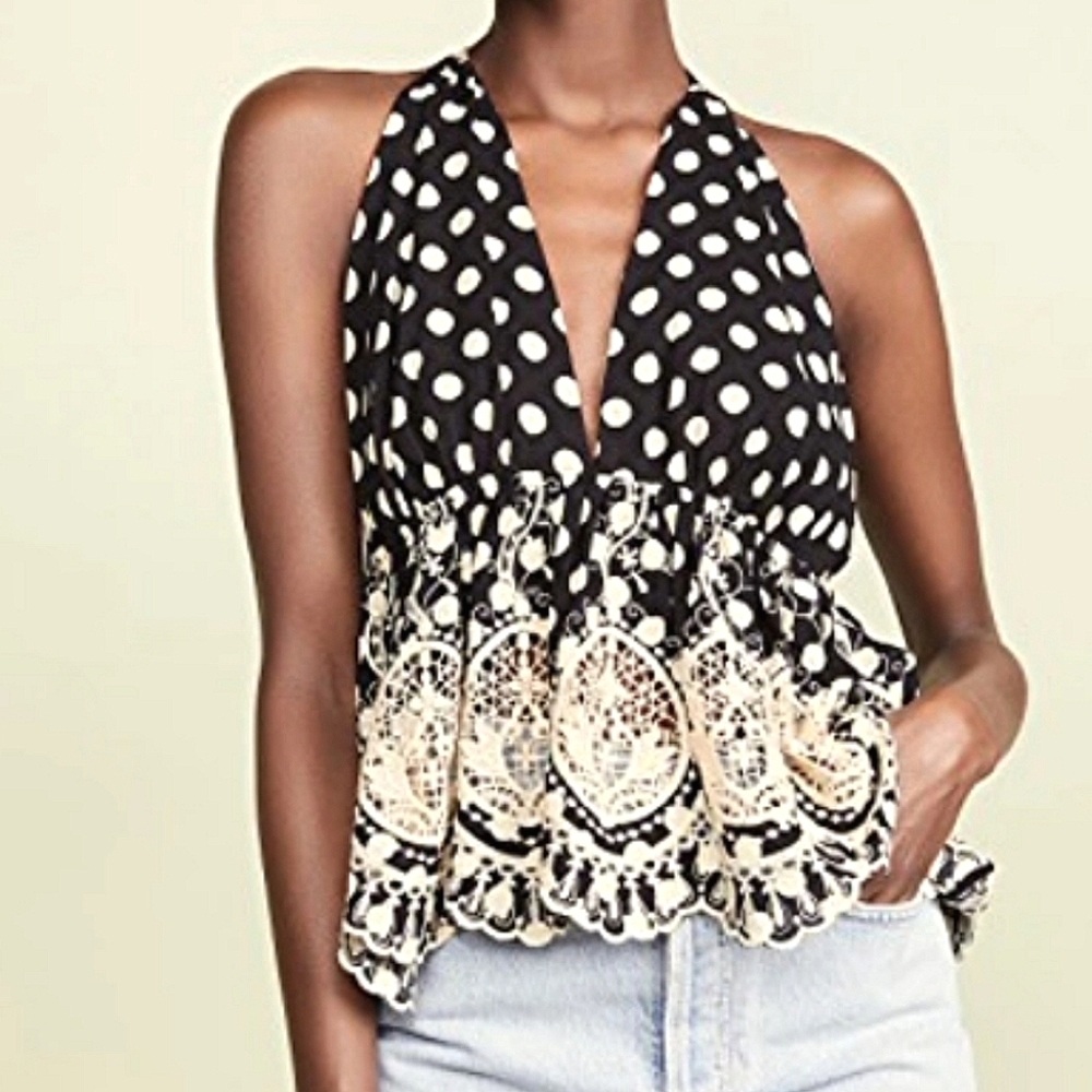 NWT🌼 Free People Boho Chic Halter Top, Large - Picture 5 of 9